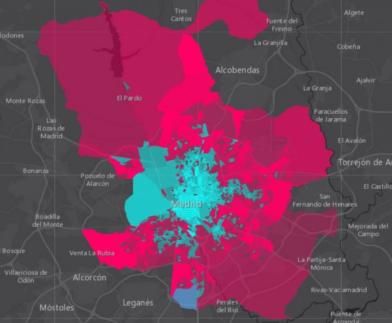 Mapa: Tipo de hogares en Madrid